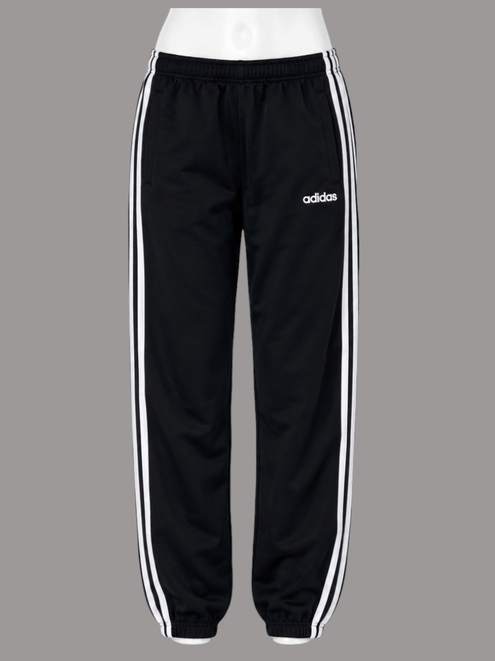 Adidas Black Three Stripe Track Pants